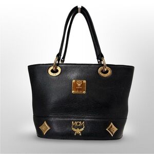 MCM Black and Gold Mini Bag